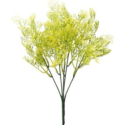 Umelá kytica zeleno-žltá tuja s guličkami 32cm 239517