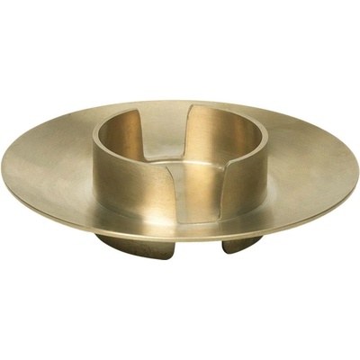 ferm LIVING Mosazný svícen Block Brass 11 cm, zlatá barva, kov