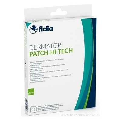 Dermatop Patch Hi-Tech samolepící krytí na rány 10 × 10 cm 4 ks
