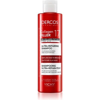 Vichy Dercos Collagen Filler 17 дълбоко регенериращ шампоан срещу късане на косата 200ml