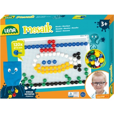 LENA Mozaika velká 15mm barevná hladká
