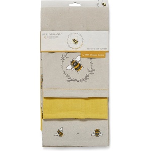 Cooksmart ® Памучни кърпи за съдове в комплект 3 бр. 45x65 cm Bumble Bees - Cooksmart ® (1760)