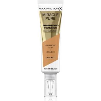 MAX Factor Miracle Pure Skin дълготраен фон дьо тен SPF 30 цвят 76 Warm Golden 30ml