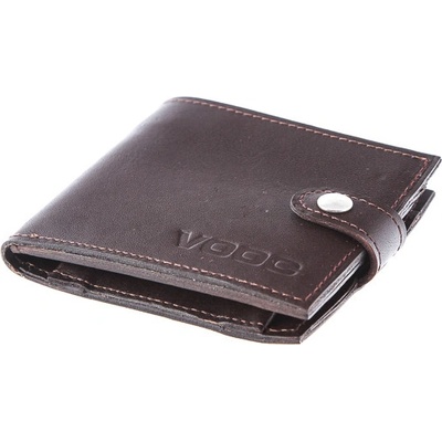 VOOC Kompaktní peněženka z pravé kůže unisex Vintage hnědá SKL