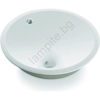 Bathco 0052 - Вграден умивалник CERDENA Ø 38 см, порцелан/бял (BO0006)
