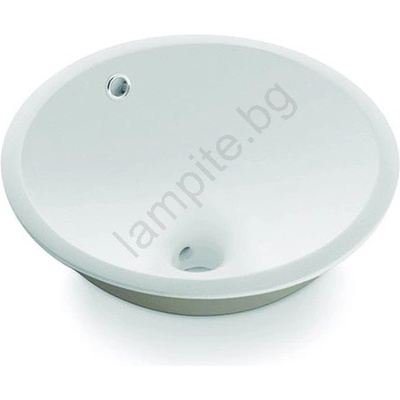 Bathco 0052 - Вграден умивалник CERDENA Ø 38 см, порцелан/бял (BO0006)
