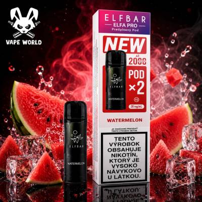 ElfBar Elfa Pro cartridge Watermelon 2 x 2 ml 20 mg