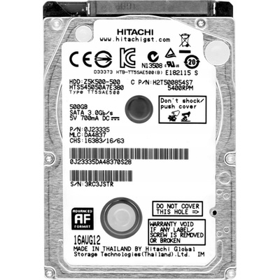 Hitachi Travelstar Z5K500, 500GB, 2,5'', SATA/300, 8MB, HTS545050A7E380