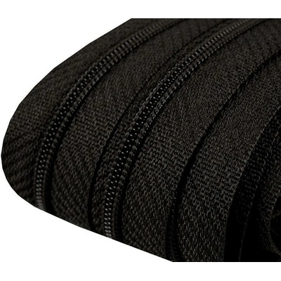 Pro Háčkování Zip spirálový 3 mm metráž - černá 5 m