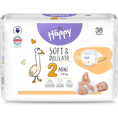 Happy Soft&Delicate 2 3-6 kg 38 ks