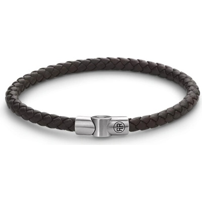 REBEL & ROSE náramek Single Round Brown RR-M0041-S