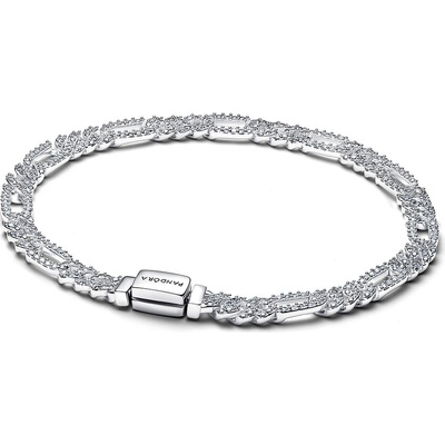 Pandora Luxusný strieborný náramok Kubánska retiazka Timeless 594227C01 20 cm