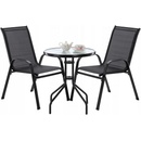 Záhradné zostavy ALDOTRADE Záhradný balkónový set STELA čierny