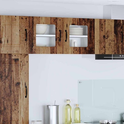 vidaXL Кухненски шкаф Kalmar 2 pcs Старо дърво 40 x 31 x 40 см (884491)