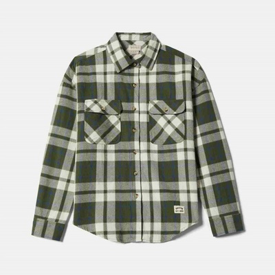 Brixton košela dlhý rukáv Bowery Vintage overshirt green/blue