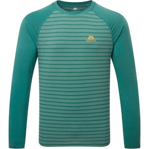 Mountain Equipment Мъжка блуза с дълъг ръкав Mountain Equipment Redline L/S Tee Longsleeve - Fern Stripe / Fern (216-3829-0512)