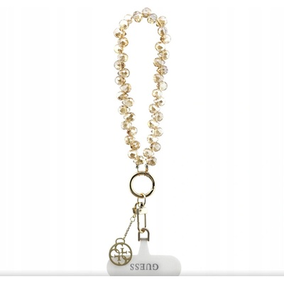 Přívěsek na klíče Guess Universal Wrist Strap 4G Crystals Charm pásek na zápěstí – Zboží Mobilmania