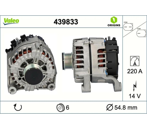 Alternátor VALEO 439833