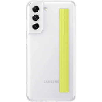 Samsung Protective Clear Strap Cover EF-XG990CWE - оригинален кейс с лента за ръка за Samsung Galaxy S21 FE (бял)