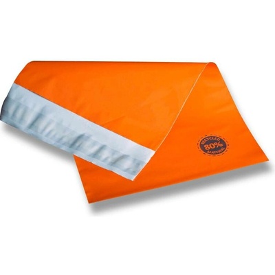 Plastová samolepicí obálka - 250 x 350 mm, 100 ks, oranžová