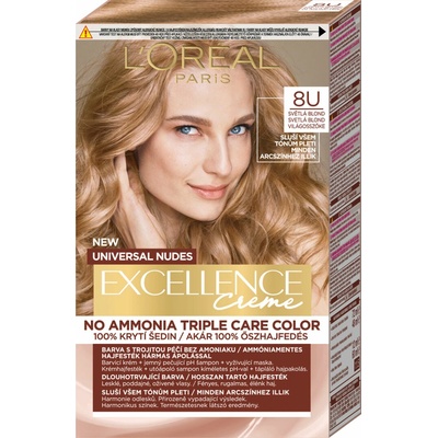 L'Oréal Excellence Creme Triple Protection 8U Light Blonde 48 ml
