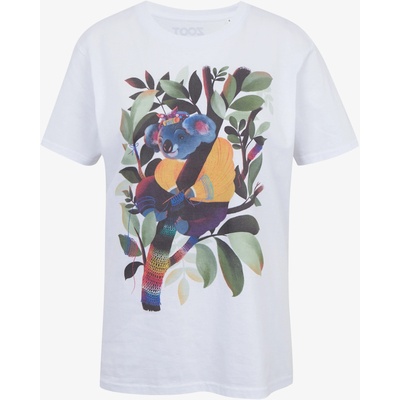 DOBRO Бяла дамска тениска с принт Zoot DOBRO. Коала DOBRO | Byal | ЖЕНИ | S