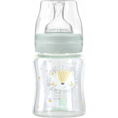 KikkaBoo Бебешко стъклено шише KikkaBoo Jungle King - 120 ml, мента (31302020120)