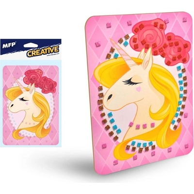 Mozaikový set 14,8x21cm glitter Unicorn