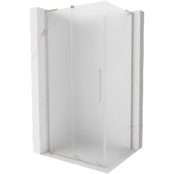 Mexen Velar L плъзгаща се душ кабина 100 x 110 cm, матирано, четкан никел - 871-100-110-33-97 (871-100-110-33-97)