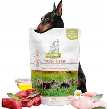 Isegrim Junior Mountain Morka s hovädzím a sladkými zemiakmi 410 g