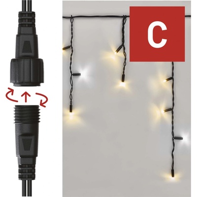 EMOS Lighting D2CN01 Profi LED spojovacia reťaz preblikávajúca cencúle 3 m vonkajšia teplá studená biela