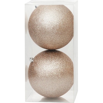 Gule MagicHome Vianoce, 2 ks, šampaň, na vianočný stromček, 12 cm