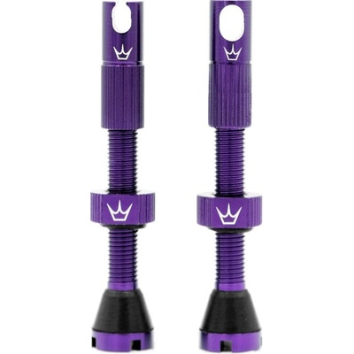bezdušové ventilky Peaty's X chris king violet 42 mm