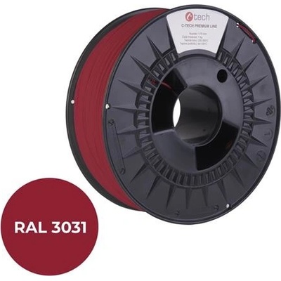 C-Tech Premium Line PLA, orientální červená, RAL3031, 1,75mm, 1kg