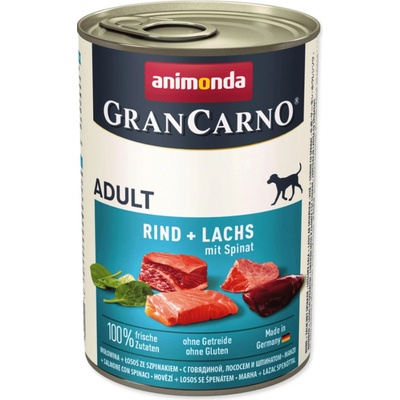 Animonda Gran Carno Original Adult hovädzie a losos + špenát 400 g