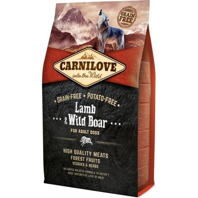 CARNILOVE CARNILOVE Lamb & Wild Boar for Adult Храна за кучета, суха, за възрастни, с агнешко и диво прасе, 4 kg