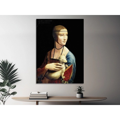 Dáma s hranostajem - Leonardo da Vinci Varianta: 50x70 cm - na KAPA desce 5 mm (k zavěšení)