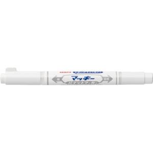 Zebra Лаков маркер с двоен край ZEBRA Mckie на маслена основа изключително фин 0, 7-1, 2 mm бял 57576 (57576)