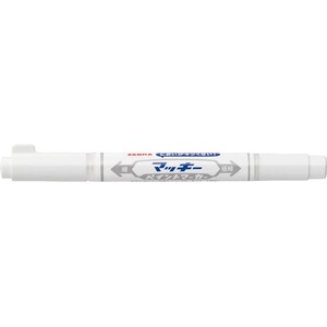 Zebra Лаков маркер с двоен край ZEBRA Mckie на маслена основа изключително фин 0, 7-1, 2 mm бял 57576 (57576)