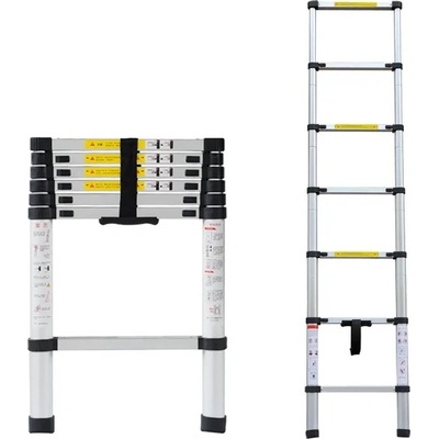 MXM Телескопична стълба - 2 м, алуминий