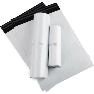 Bílé kurýrní polyetylenové obálky B4 260 × 350 mm, 50 ks – silné a odolné