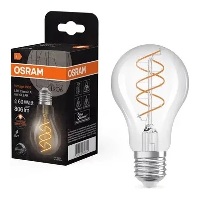 OSRAM Led ЛАМПА vintage 1906 cla60 clear dim 8w/922 e27 ledvance (ledvance 4058075836624)