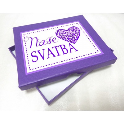 Krabička 20 x 15 x 2 cm - na DVD a fotky - fialová