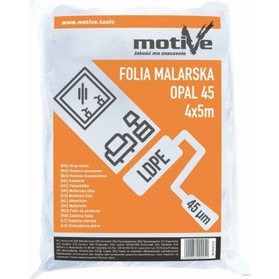 MOTIVE Maliarská fólia silná 4 × 5 m – 45 µm