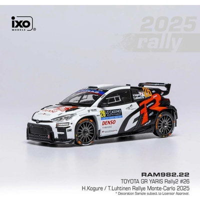 Toyota GR Yaris Rally2 Rally Monte Carlo 2025 26 Kogure Luhtinen IXO 1:43