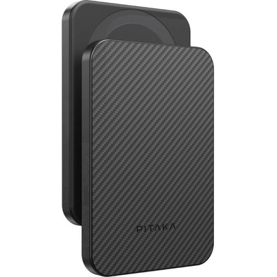 PITAKA Външна батерия /power bank/ Pitaka Qi2 Aramid Fiber, 5000mAh, черна, 1x USB-C(ж), безжично зареждане Qi2, 20W (PBQ2401)