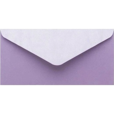Metalická (perleťová) obálka fialová (šeříková) DL (110x220mm)