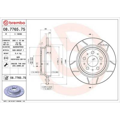 Brzdový kotúč BREMBO XTRA LINE - Max 08.7765.75