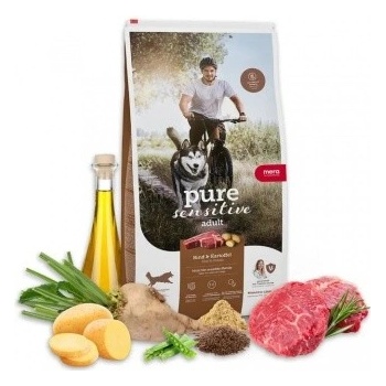 MERA pure Sensitive fresh meat HIGH PROTEIN hovězí a brambory 4 kg