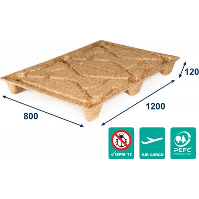 Paleta lisovaná INKA F86 - 1200x800x120 - nosnosť 350 kg